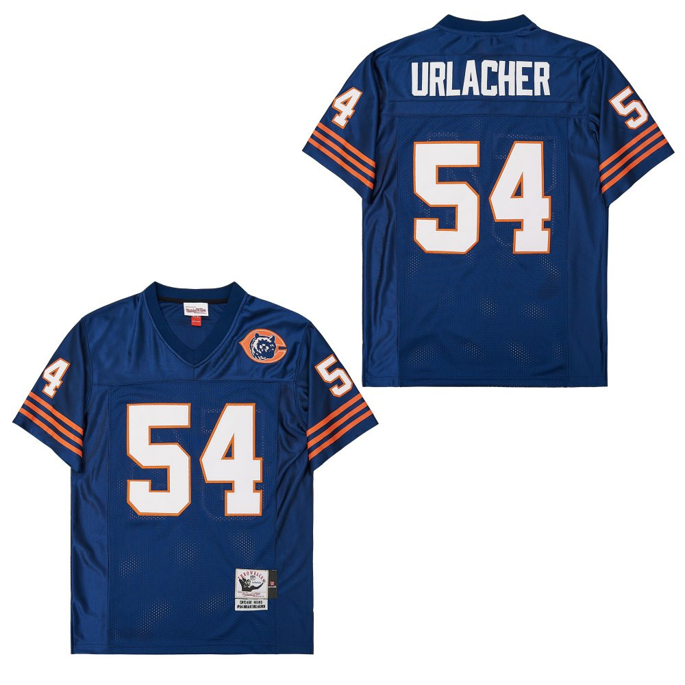 Brian Urlacher 54 Chicago Bears Retro Throwback Men Jersey - Navy JS3716 nicesnker