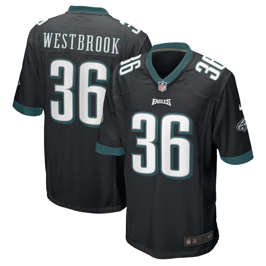 Brian Westbrook 36 Philadelphia Eagles Men Retired Alternate Game Jersey - Black JS4545 nicesnker