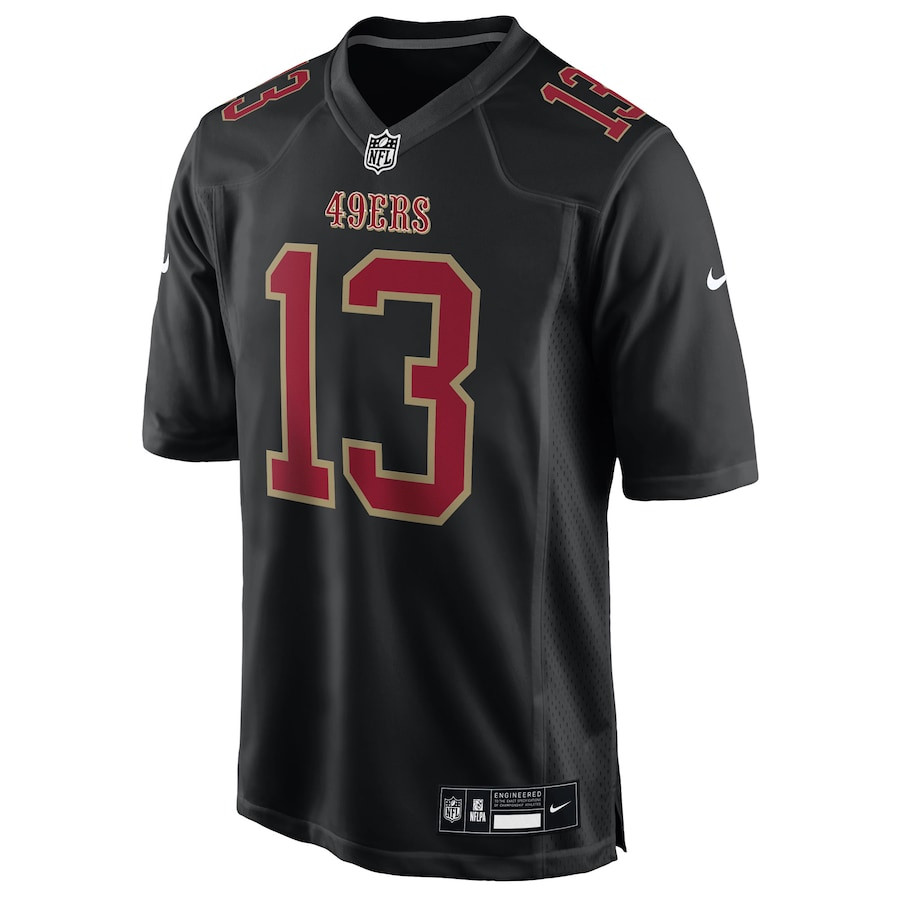 Alternative view of Brock Purdy 13 San Francisco 49ers Fashion Game Men Jersey - Carbon Black JS9803 nicesnker