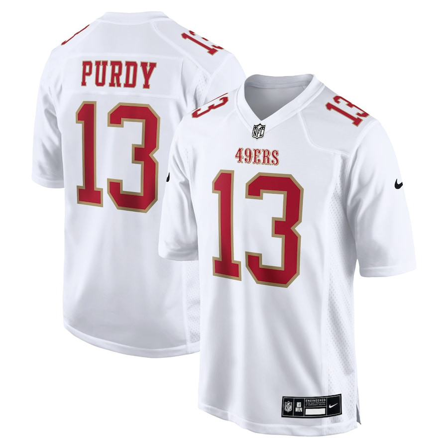 Brock Purdy 13 San Francisco 49ers Fashion Game Men Jersey - Tundra White JS1759 nicesnker