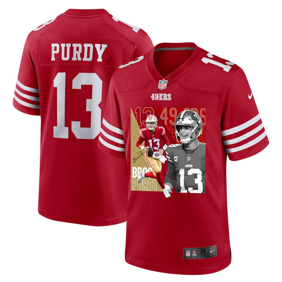 Brock Purdy 13 San Francisco 49ers The Son of Steel Game Men Jersey - Scarlet JS3911 nicesnker