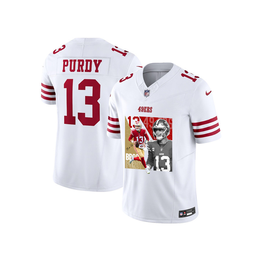 Brock Purdy 13 San Francisco 49ers The Son of Steel Game YOUTH Jersey - White JS6071 nicesnker