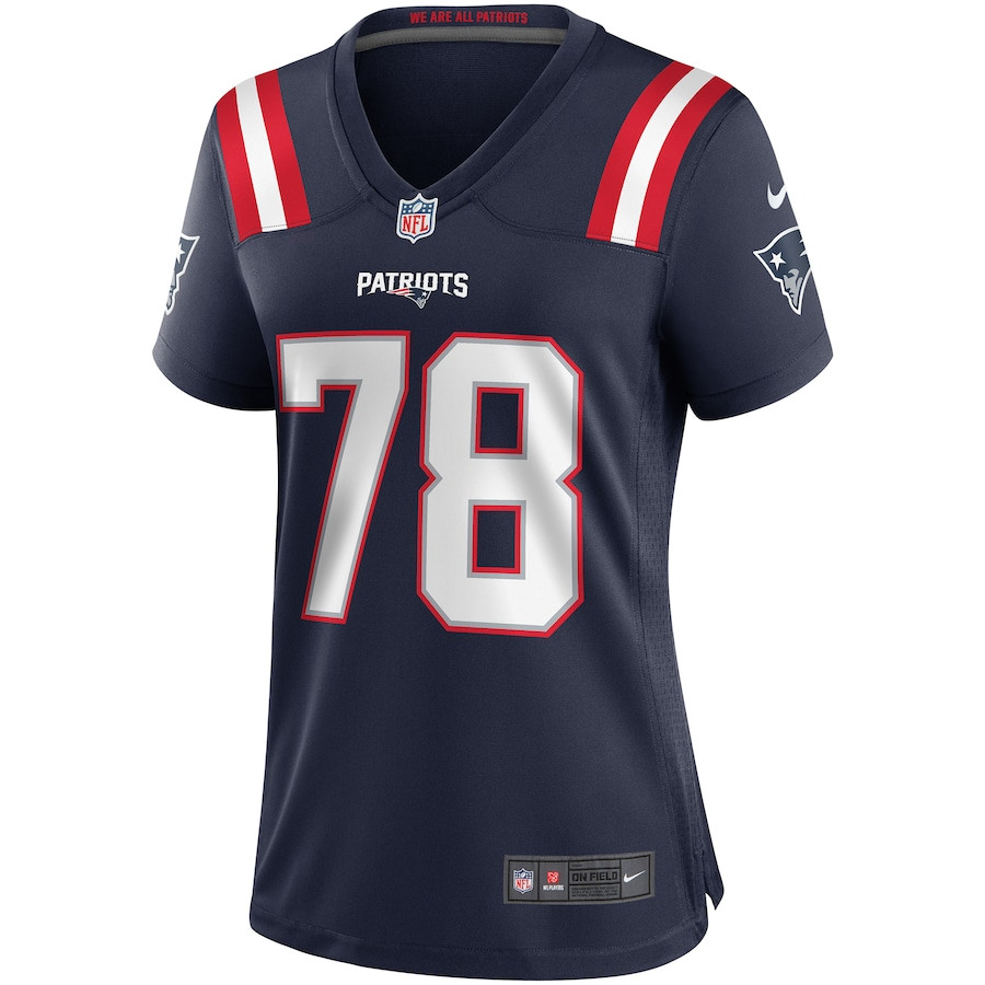 Alternative view of Bruce Armstrong 78 New England Patriots Women Game Retired Jersey - Navy JS1968 nicesnker