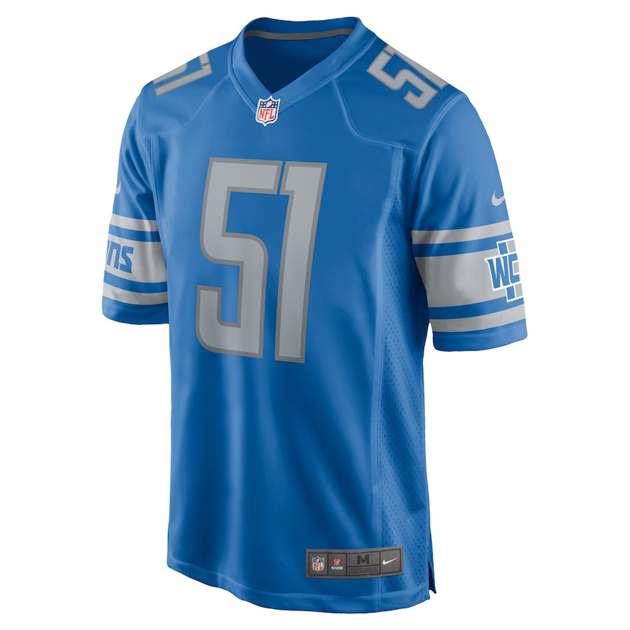 Alternative view of Bruce Irvin 51 Detroit Lions Game Men Jersey - Blue JS7236 nicesnker