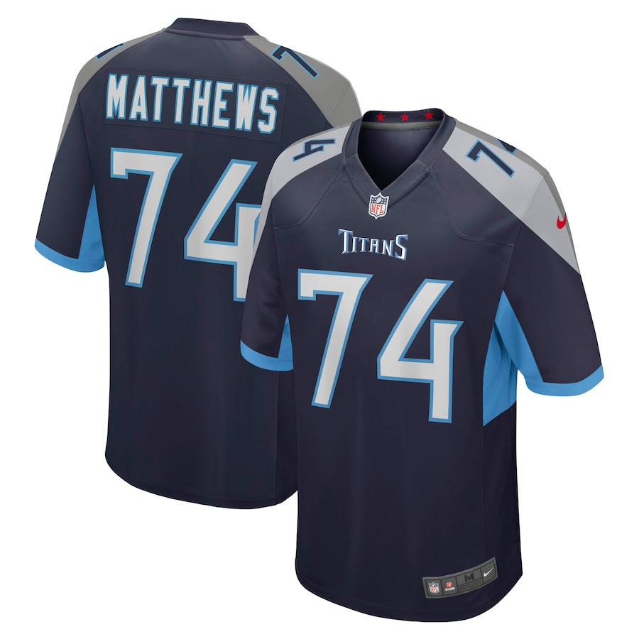 Bruce Matthews 74 Tennessee Titans Men Retired Jersey - Navy JS2704 nicesnker