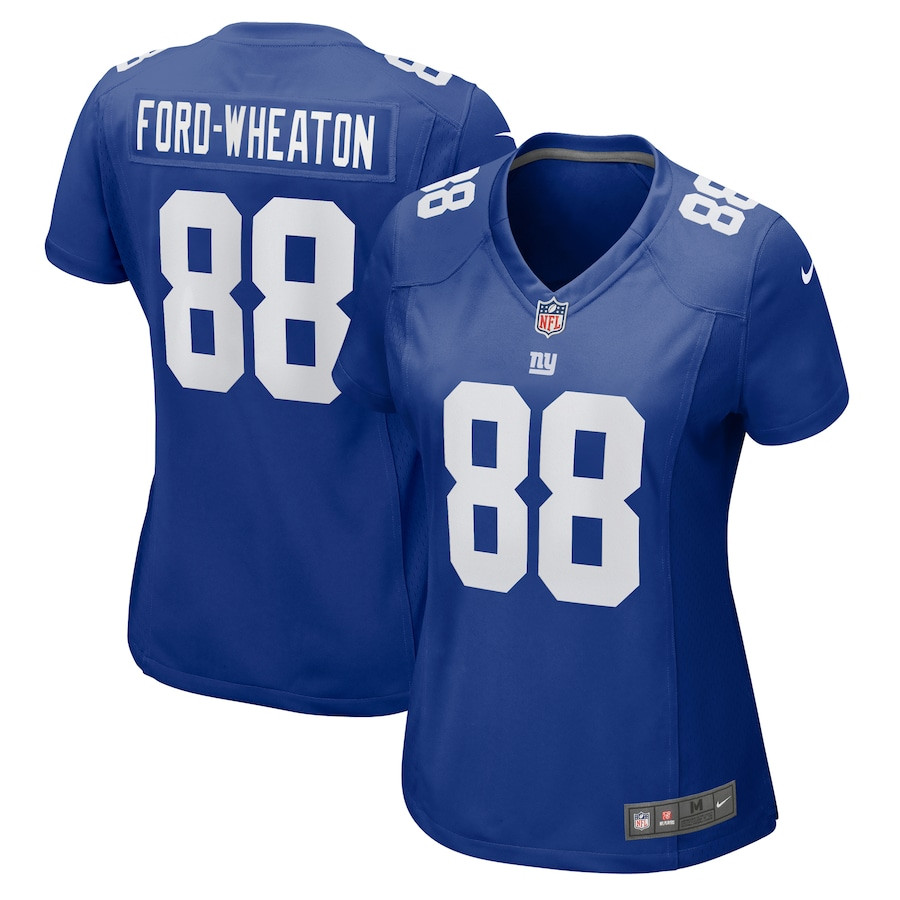 Bryce Ford-Wheaton 88 New York Giants Women's Game Jersey - Royal JS2695 nicesnker