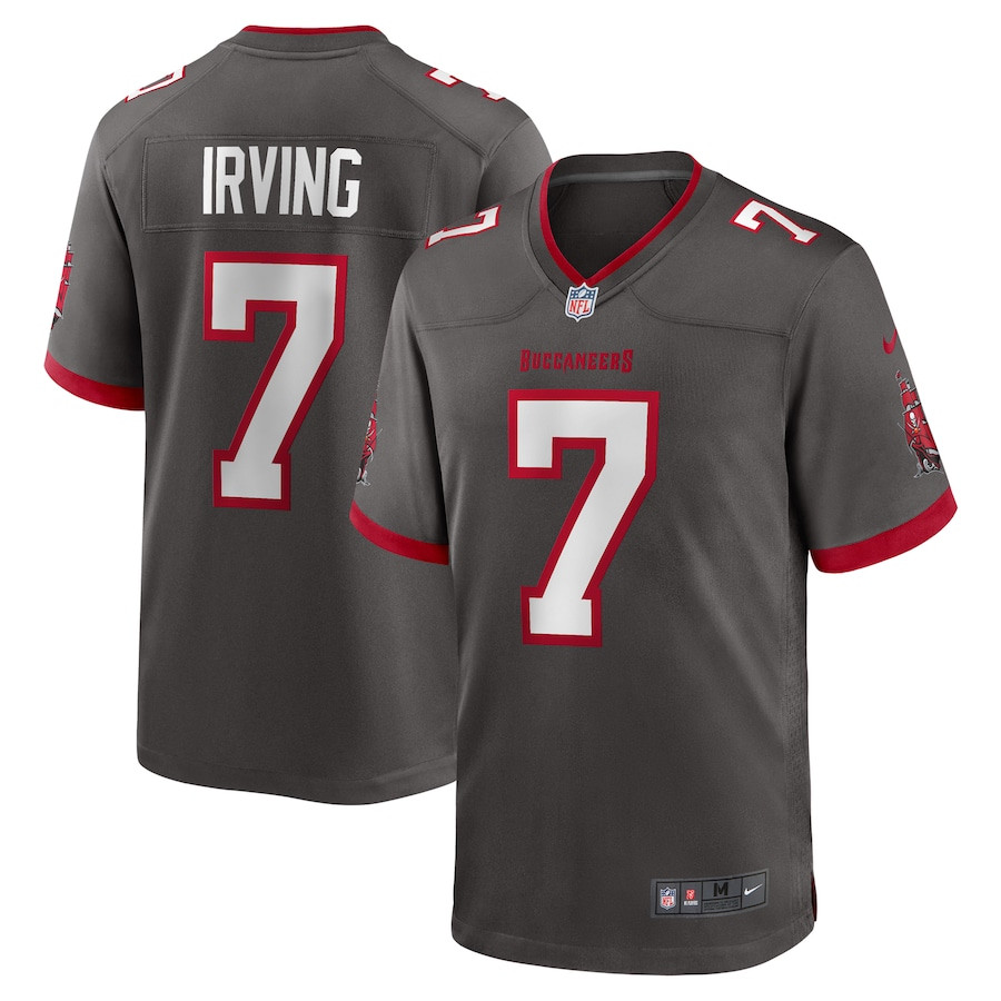 Bucky Irving 7 Tampa Bay Buccaneers Alternate Game Men Jersey - Pewter JS6314 nicesnker
