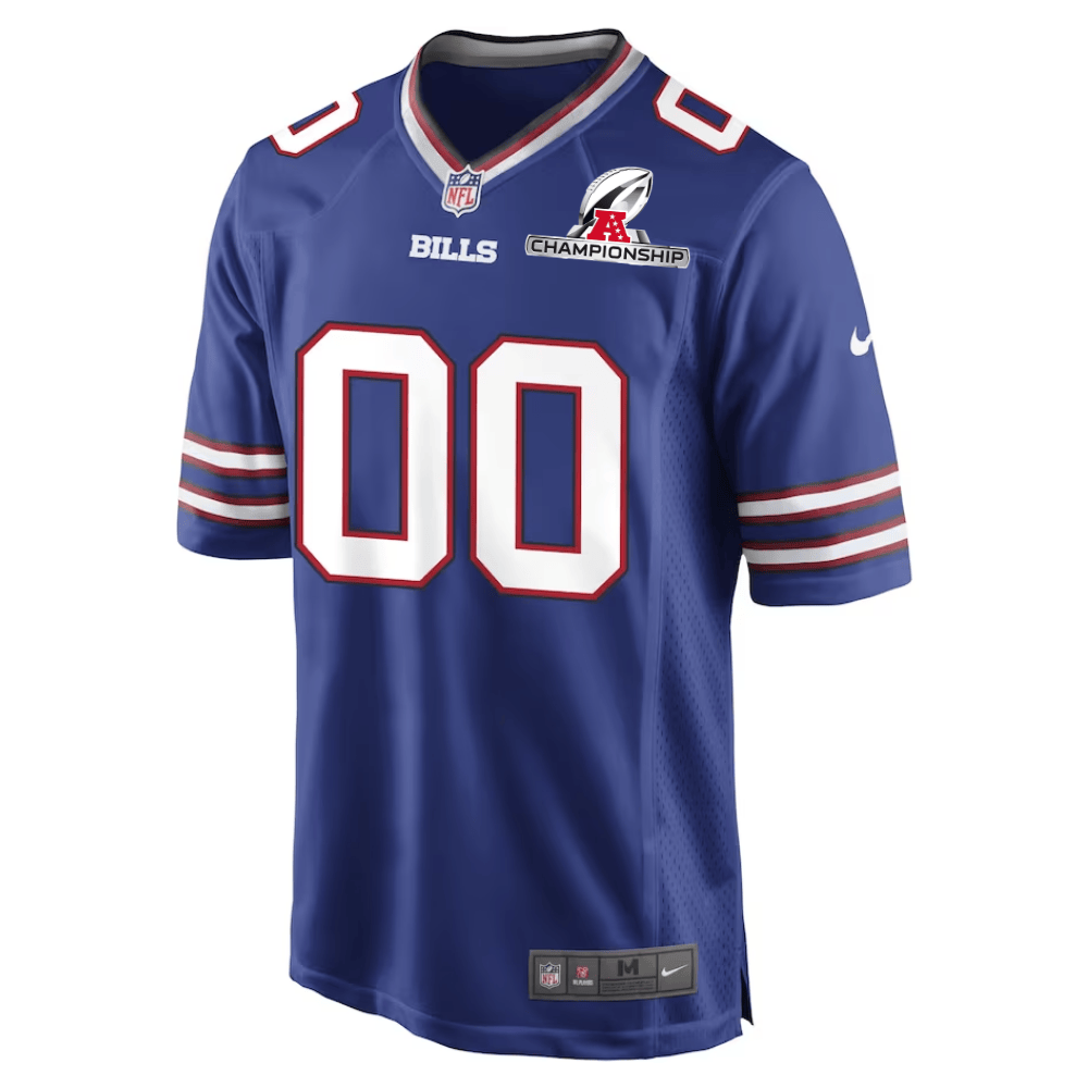 Alternative view of Buffalo Bills AFC Championship Patch Game Men Custom Jersey - Royal JS7967 nicesnker