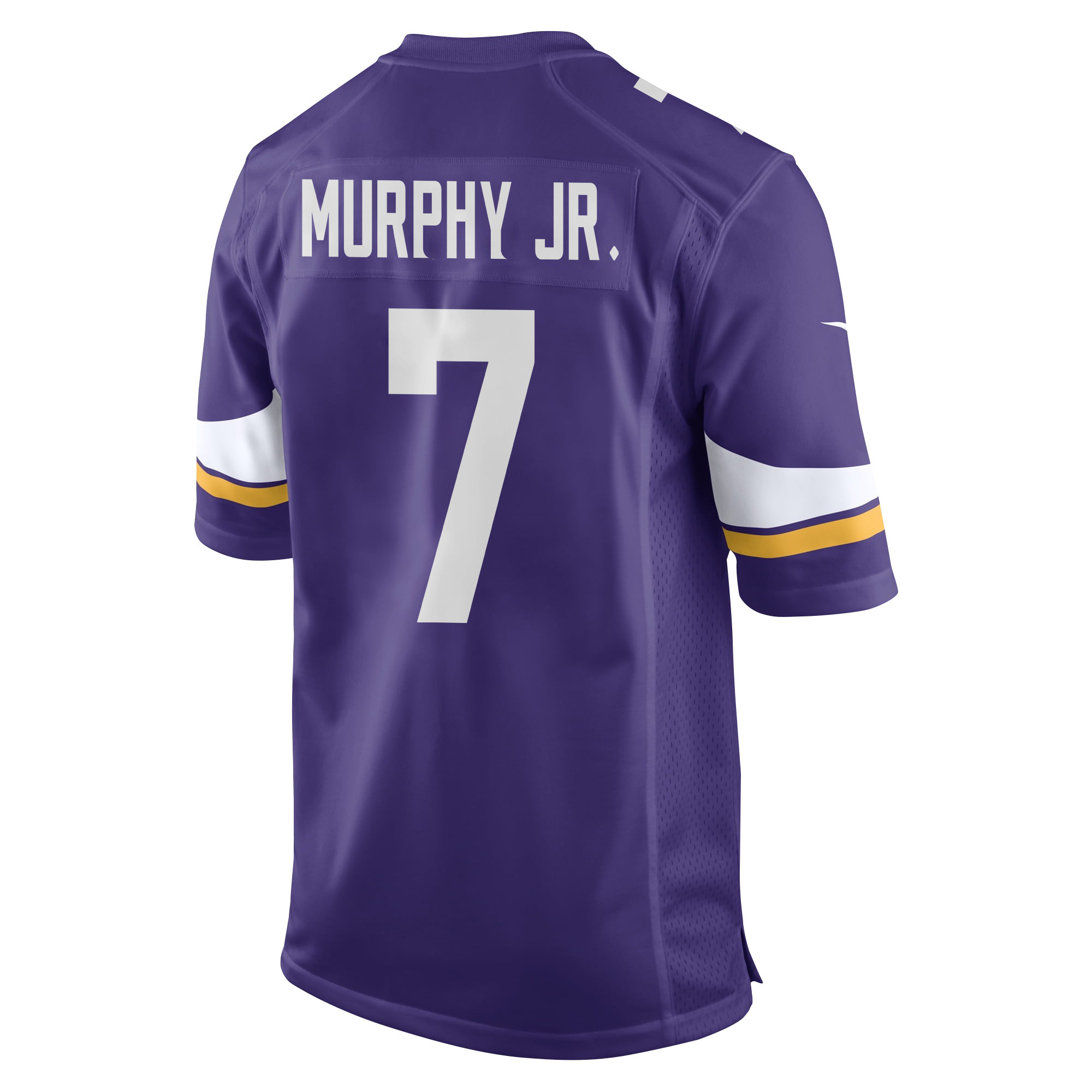 Alternative view of Byron Murphy Jr. 7 Minnesota Vikings Super Bowl LIX New Orleans Patch Game Men Jersey - Purple JS3134 nicesnker