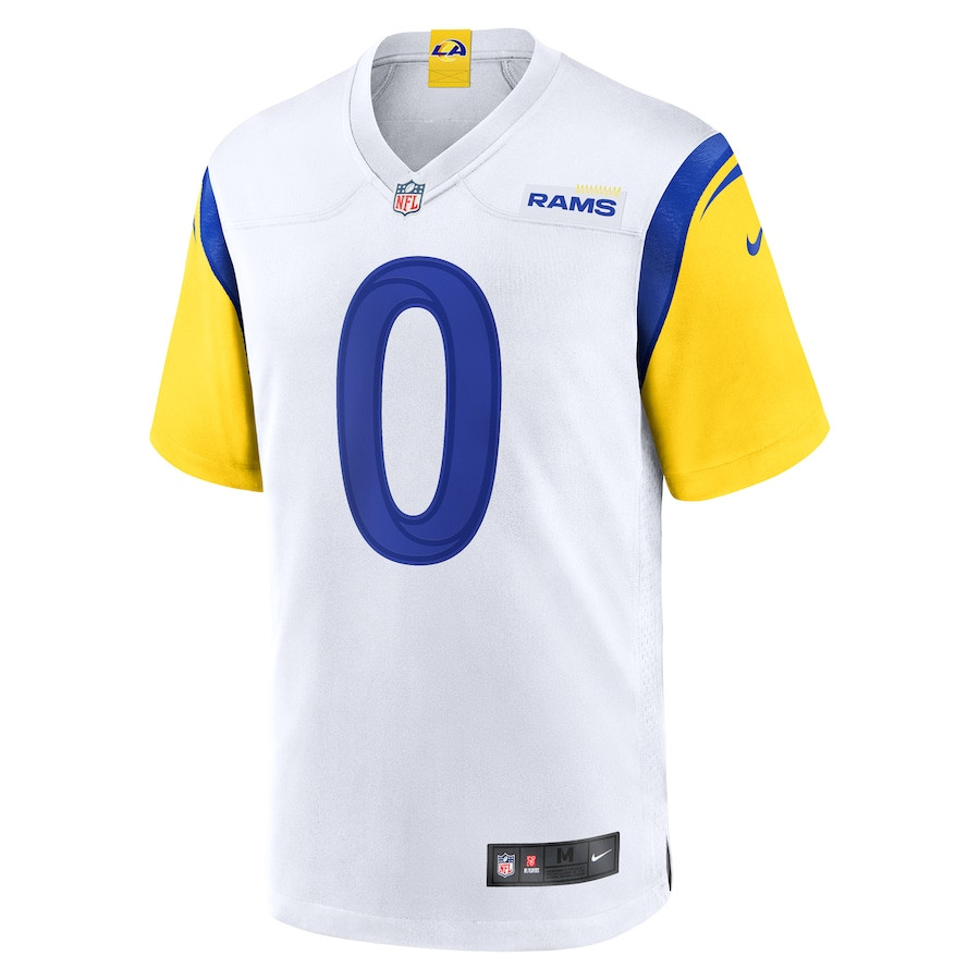Alternative view of Byron Young 0 Los Angeles Rams Team Game Men Jersey - White JS4940 nicesnker