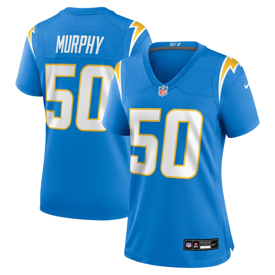 Caleb Murphy 50 Los Angeles Chargers Women's Game Jersey - Powder Blue JS9923 nicesnker