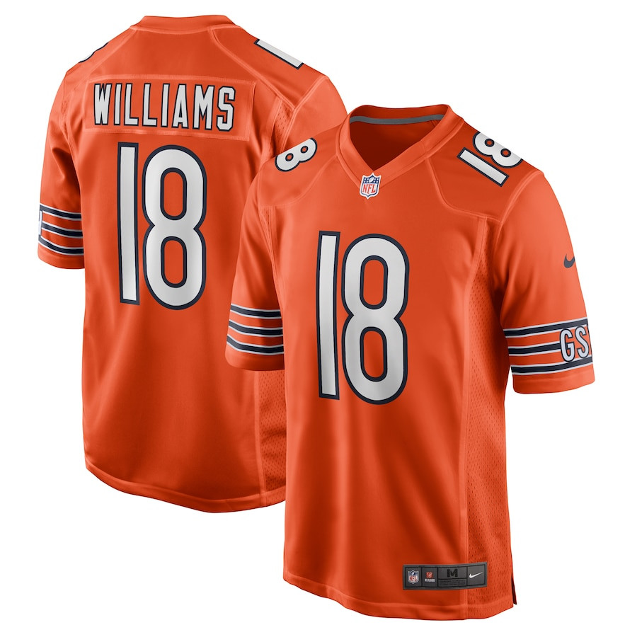 Caleb Williams 18 Chicago Bears Alternate 2024 NFL Draft First Round Pick Player Game Jersey - Orange JS3767 nicesnker