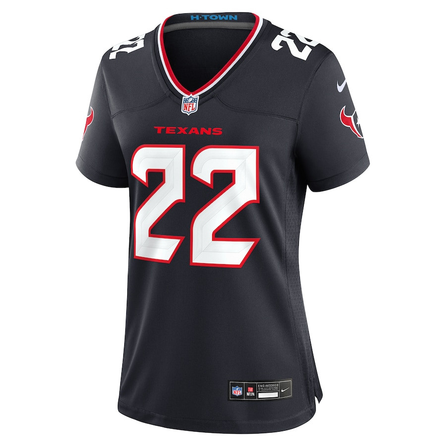 Alternative view of Cam Akers 22 Houston Texans Women's Team Game Jersey - Navy JS7296 nicesnker