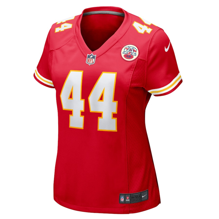 Alternative view of Cam Jones 44 Kansas City Chiefs Women's Game Jersey - Red JS8849 nicesnker