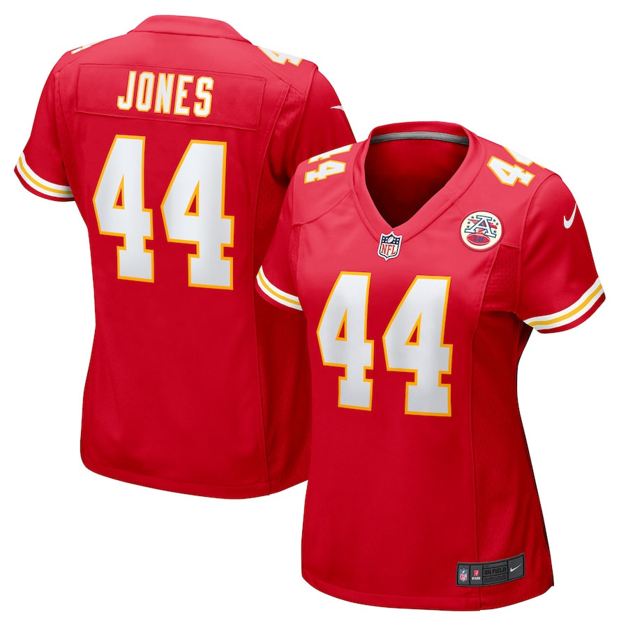 Cam Jones 44 Kansas City Chiefs Women's Game Jersey - Red JS8849 nicesnker