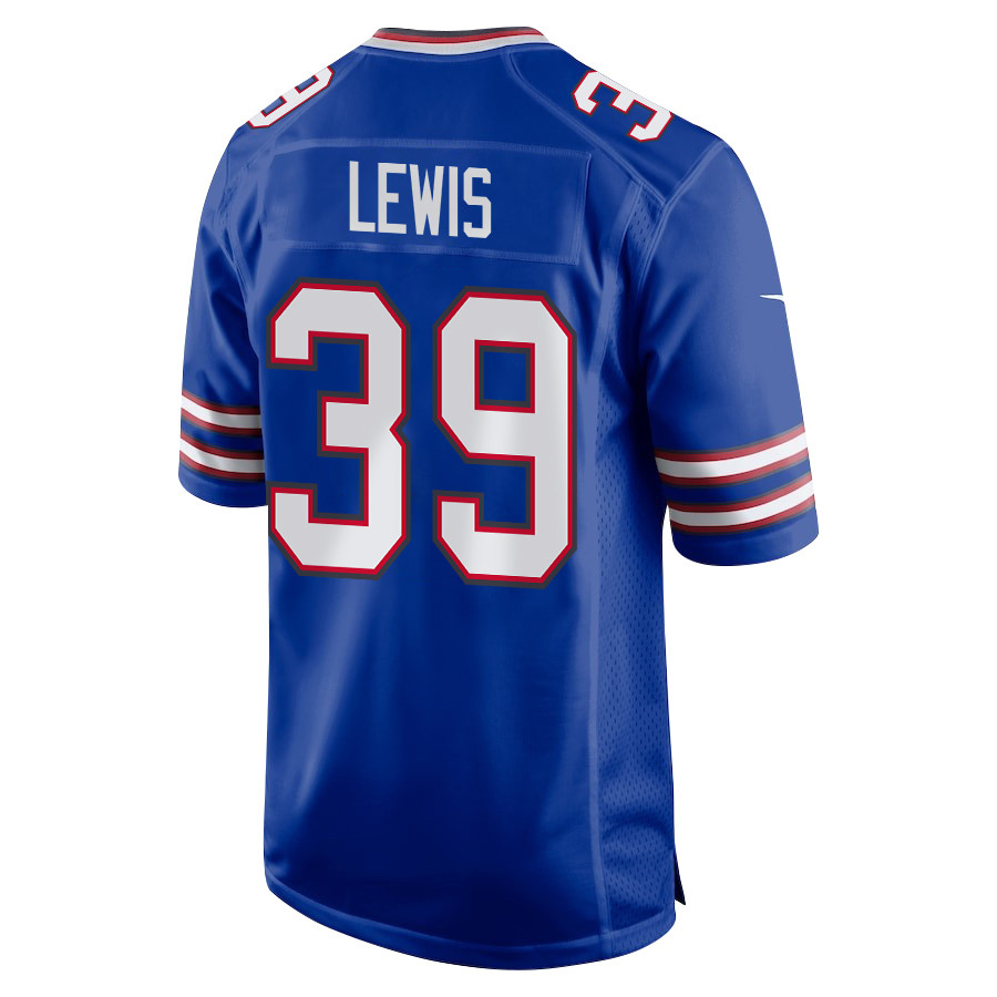 Alternative view of Cam Lewis 39 Buffalo Bills Super Bowl LIX New Orleans Patch Game Men Jersey - Royal JS3629 nicesnker