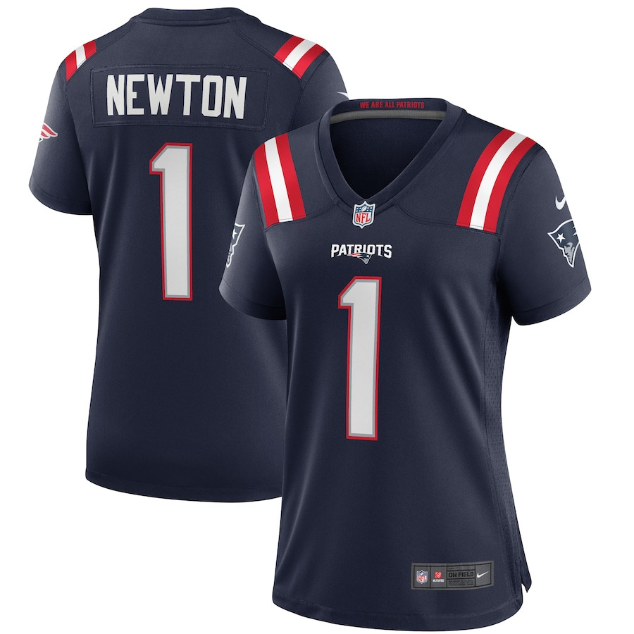 Cam Newton 1 New England Patriots Women Game Jersey - Navy JS3105 nicesnker