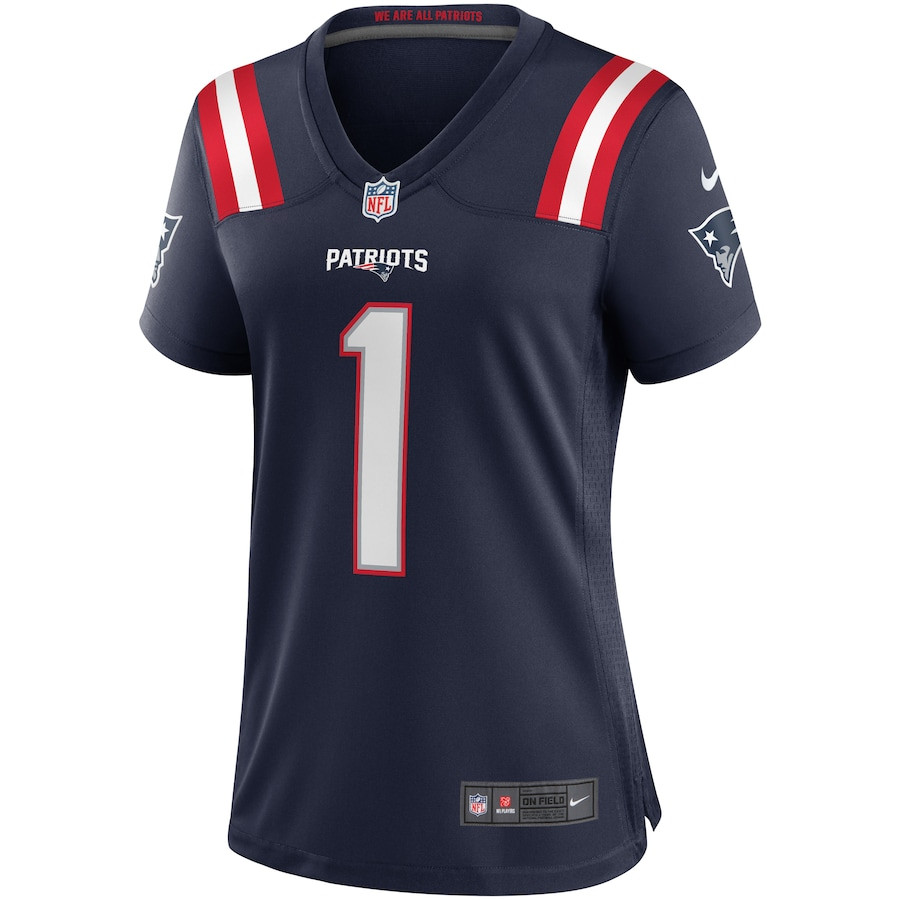 Alternative view of Cam Newton 1 New England Patriots Women Game Jersey - Navy JS3105 nicesnker