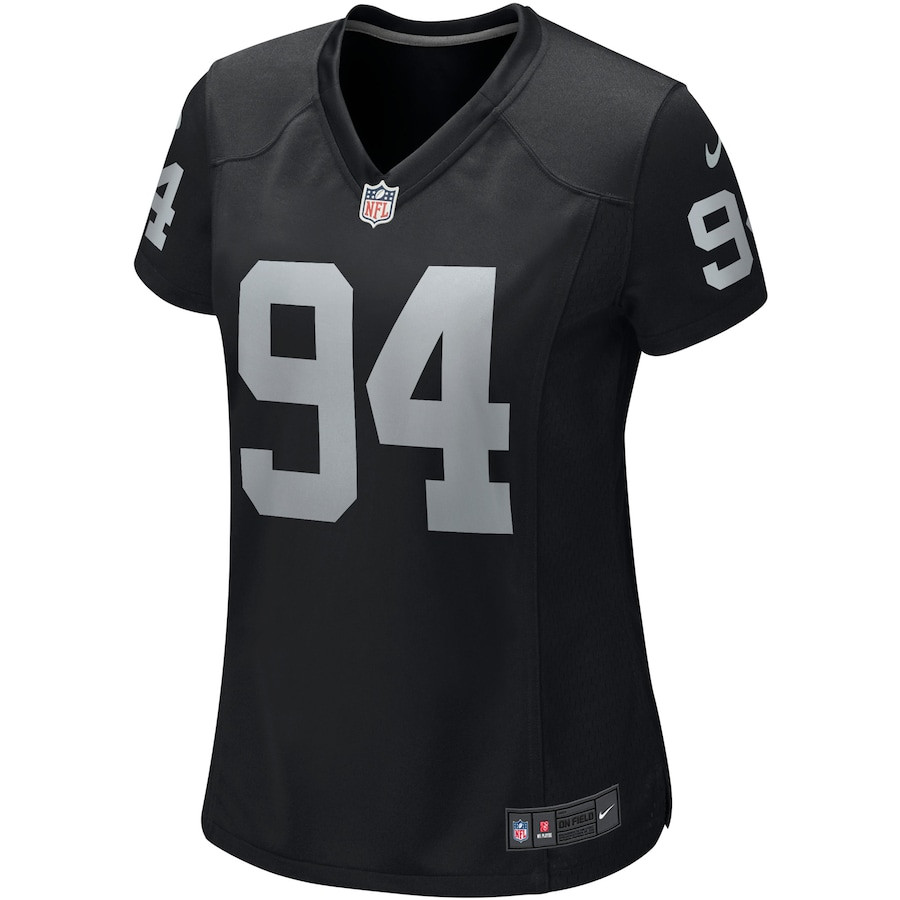 Alternative view of Carl Nassib 94 Las Vegas Raiders Women Game Jersey - Black JS3754 nicesnker
