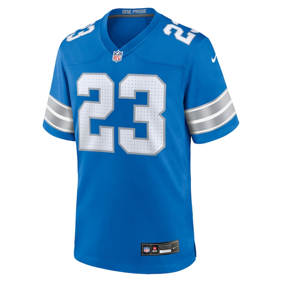 Alternative view of Carlton Davis III 23 Detroit Lions Game Men Jersey - Blue JS4496 nicesnker