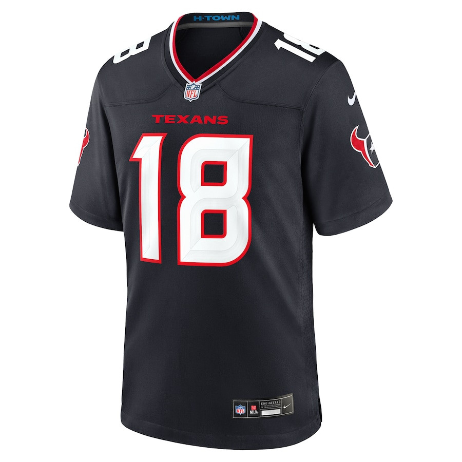 Alternative view of Case Keenum 18 Houston Texans Team Game Men Jersey - Navy JS7905 nicesnker