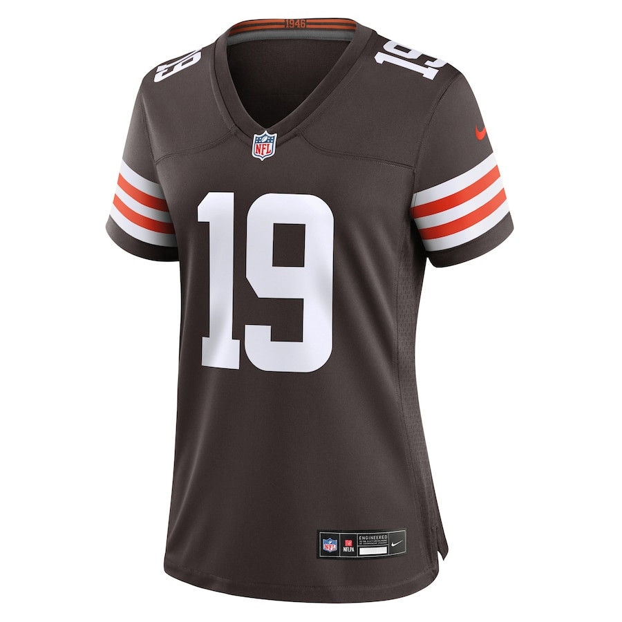 Alternative view of Cedric Tillman 19 Cleveland Browns Women's Game Jersey - Brown JS5162 nicesnker