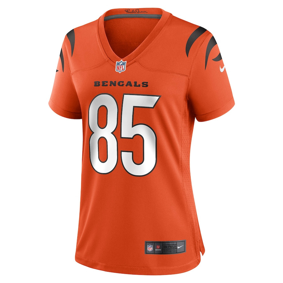 Alternative view of Chad Johnson 85 Cincinnati Bengals Women Retired Game Jersey - Orange JS9669 nicesnker