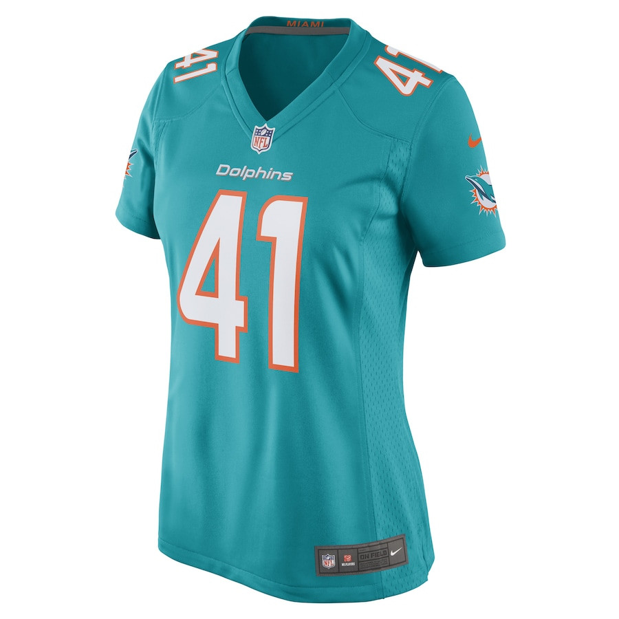 Alternative view of Channing Tindall 41 Miami Dolphins Women Game Jersey - Aqua JS7451 nicesnker