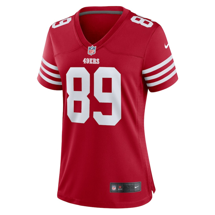 Alternative view of Charlie Woerner 89 San Francisco 49ers Women Game Jersey - Scarlet JS2965 nicesnker