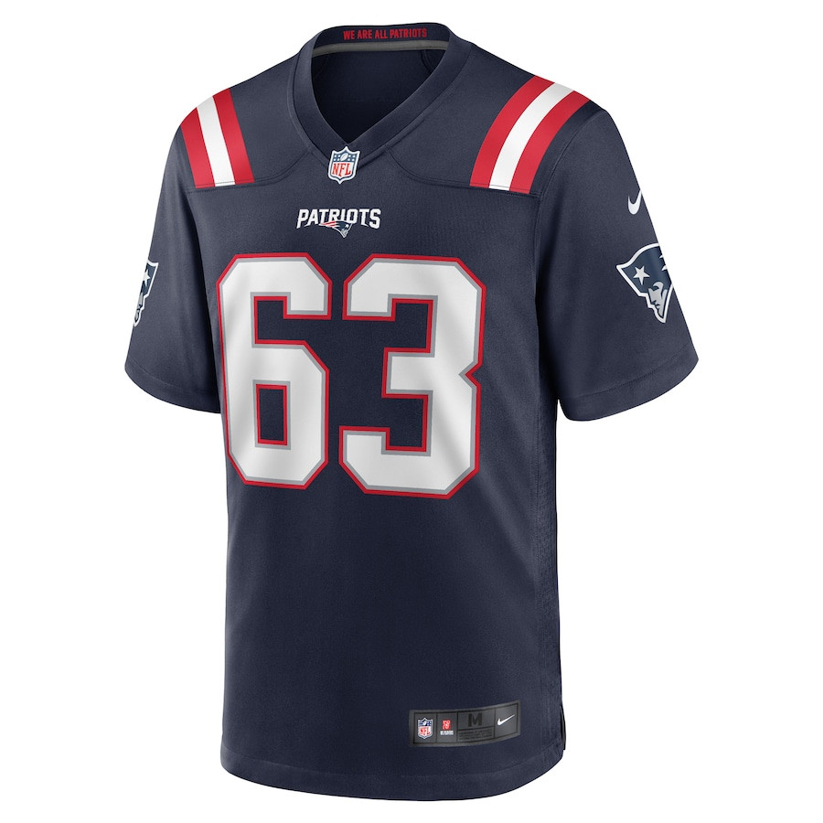 Alternative view of Chasen Hines 63 New England Patriots Game Men Jersey - Navy JS8398 nicesnker