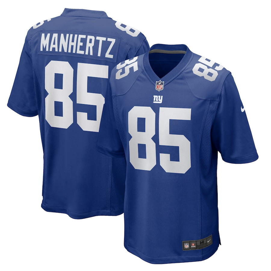 Chris Manhertz 85 New York Giants Team Game Men Jersey - Royal JS4394 nicesnker