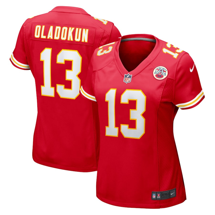 Chris Oladokun 13 Kansas City Chiefs Women Game Jersey - Red JS1251 nicesnker
