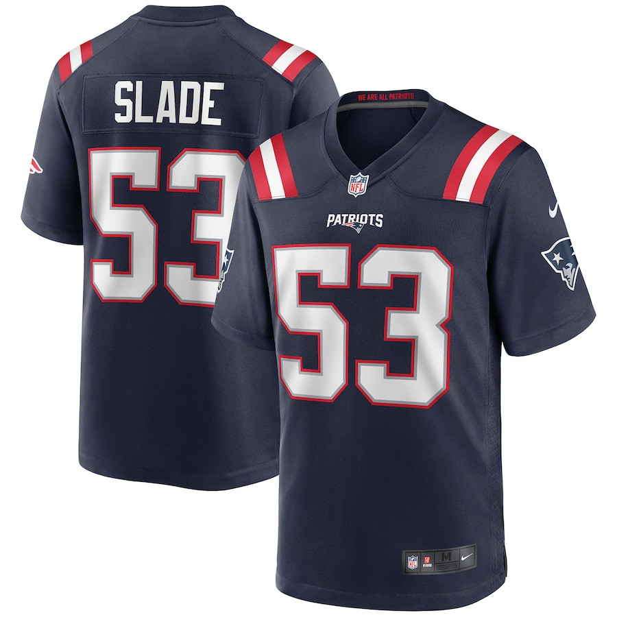 Chris Slade 53 New England Patriots Men Game Retired Jersey - Navy JS8148 nicesnker