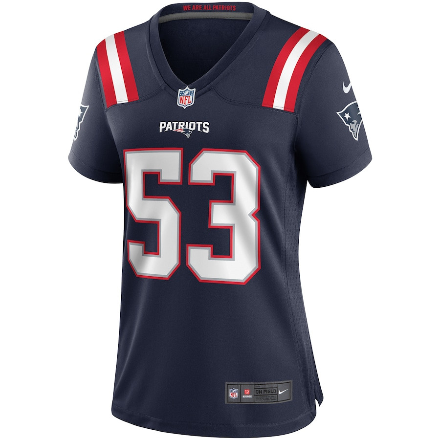 Alternative view of Chris Slade 53 New England Patriots Women Game Retired Jersey - Navy JS1569 nicesnker