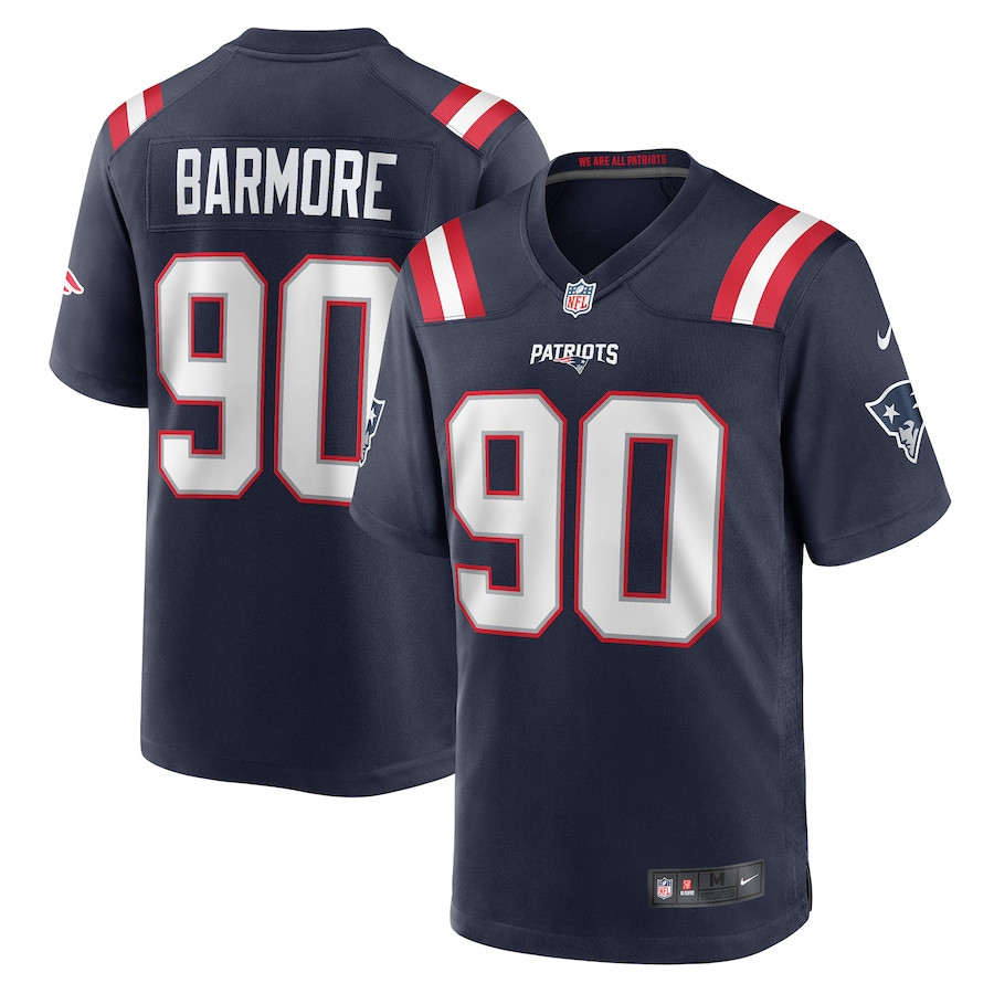 Christian Barmore 90 New England Patriots Men Game Jersey - Navy JS7079 nicesnker