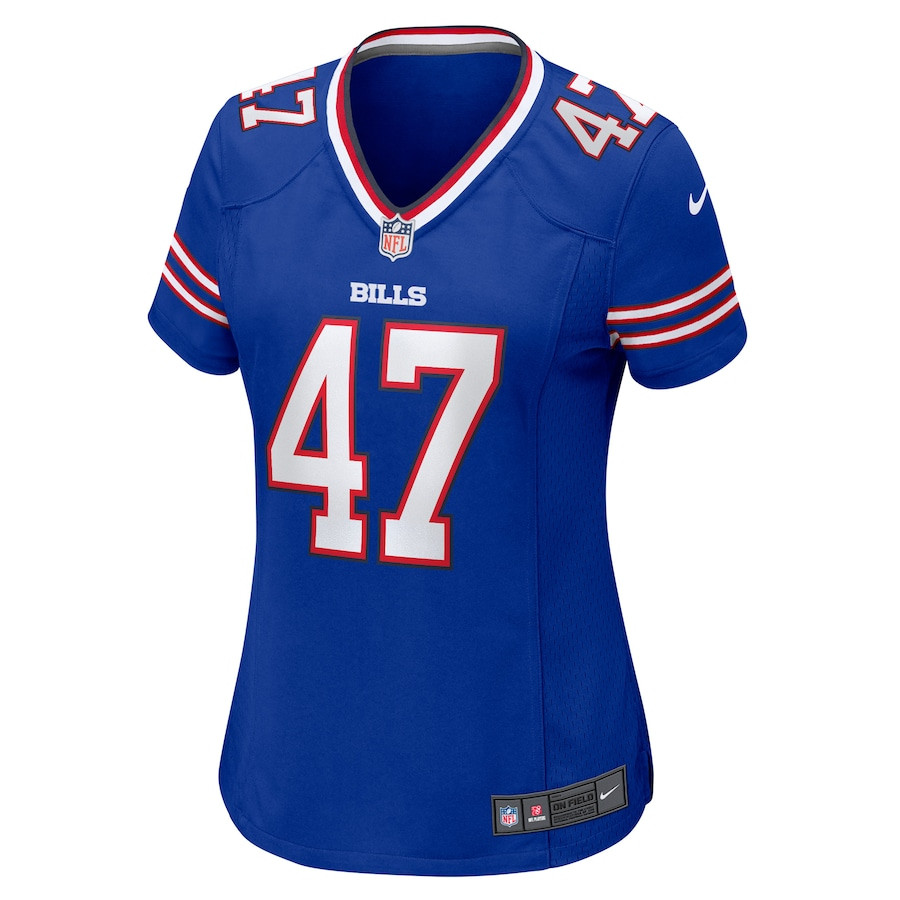 Alternative view of Christian Benford 47 Buffalo Bills Women Game Jersey - Royal JS9131 nicesnker