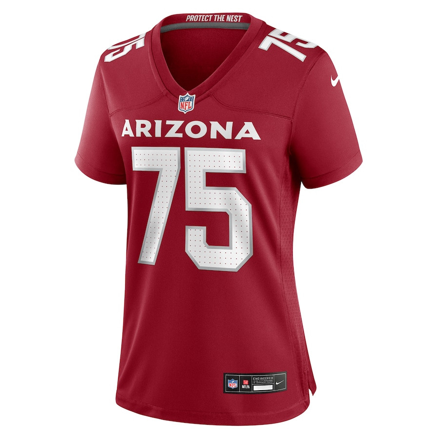 Alternative view of Christian Jones 75 Arizona Cardinals Women's Game Jersey - Cardinal JS5044 nicesnker