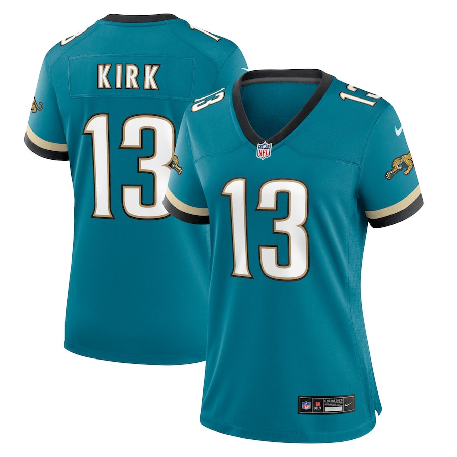 Christian Kirk 13 Jacksonville Jaguars Women's Prowler Throwback Game Jersey - Teal JS8604 nicesnker