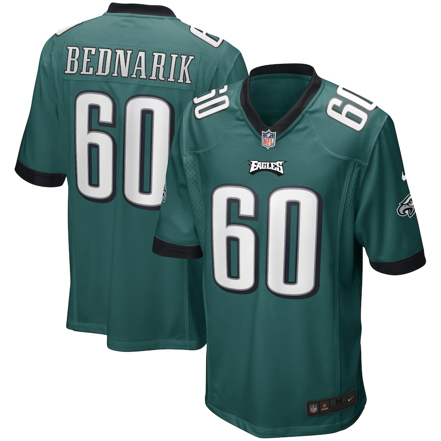 Chuck Bednarik 60 Philadelphia Eagles Men Game Retired Jersey - Midnight Green JS8696 nicesnker