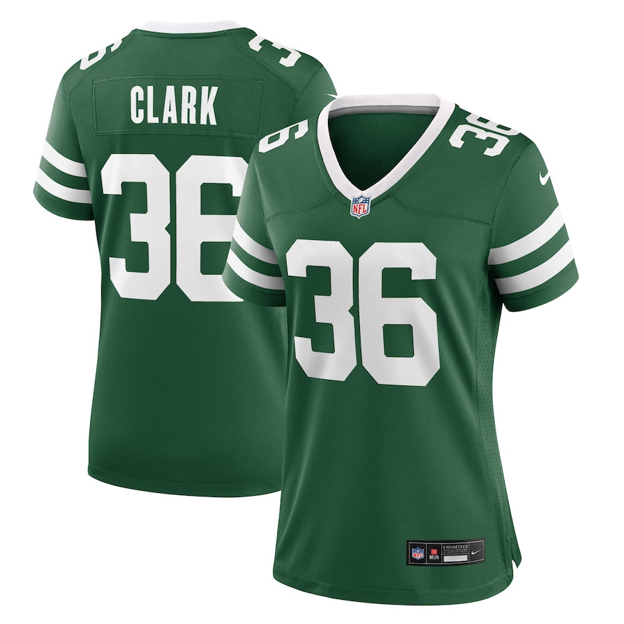 Chuck Clark 36 New York Jets Women's Team Game Jersey - Legacy Green JS5347 nicesnker
