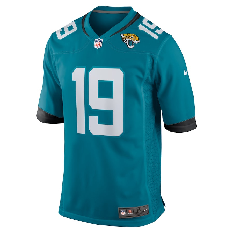 Alternative view of C.J. Beathard 19 Jacksonville Jaguars Team Game Men Jersey - Teal JS1116 nicesnker