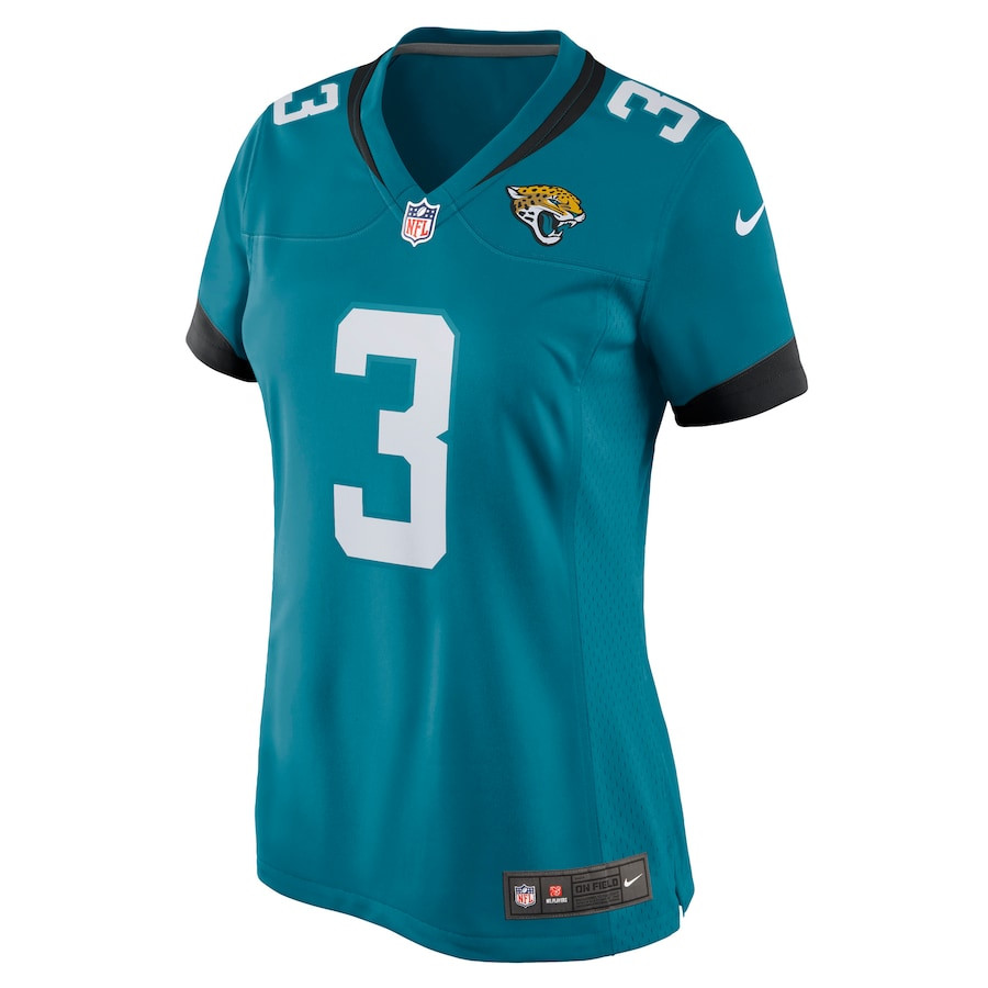 Alternative view of C.J. Beathard 3 Jacksonville Jaguars Women Game Jersey - Teal JS3086 nicesnker