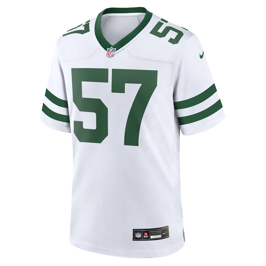 Alternative view of C.J. Mosley 57 New York Jets Game Jersey - Men, Legacy White JS1680 nicesnker