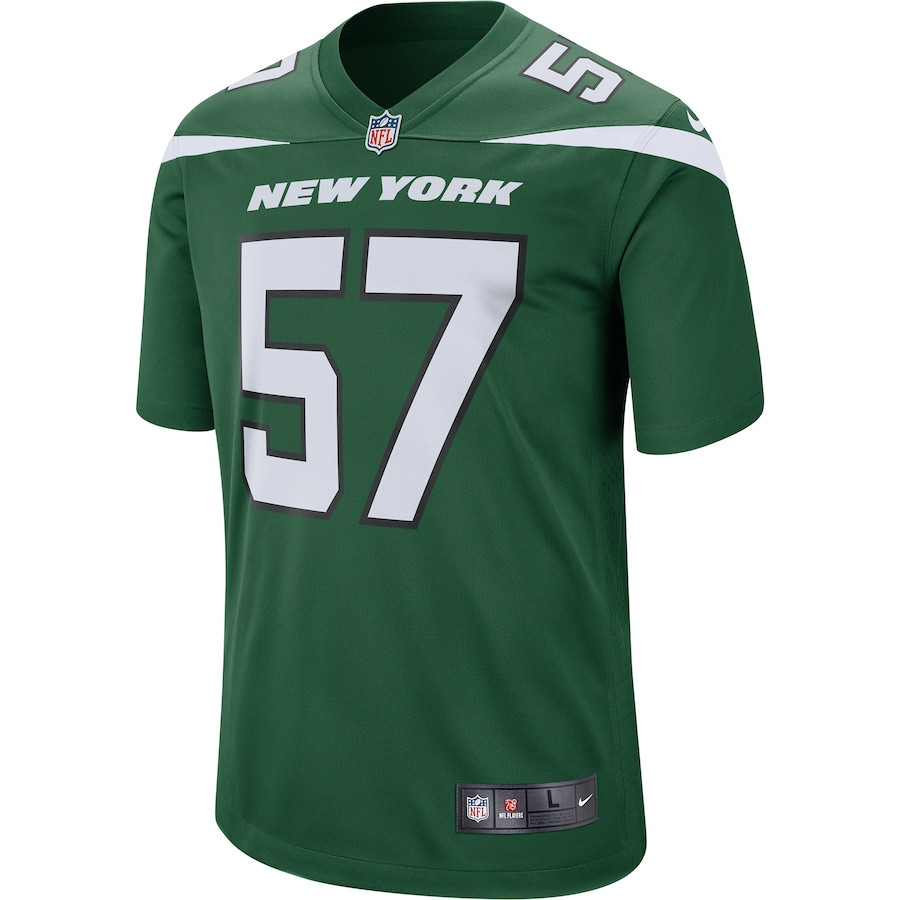 Alternative view of C.J. Mosley 57 New York Jets Men Game Jersey - Gotham Green JS7733 nicesnker