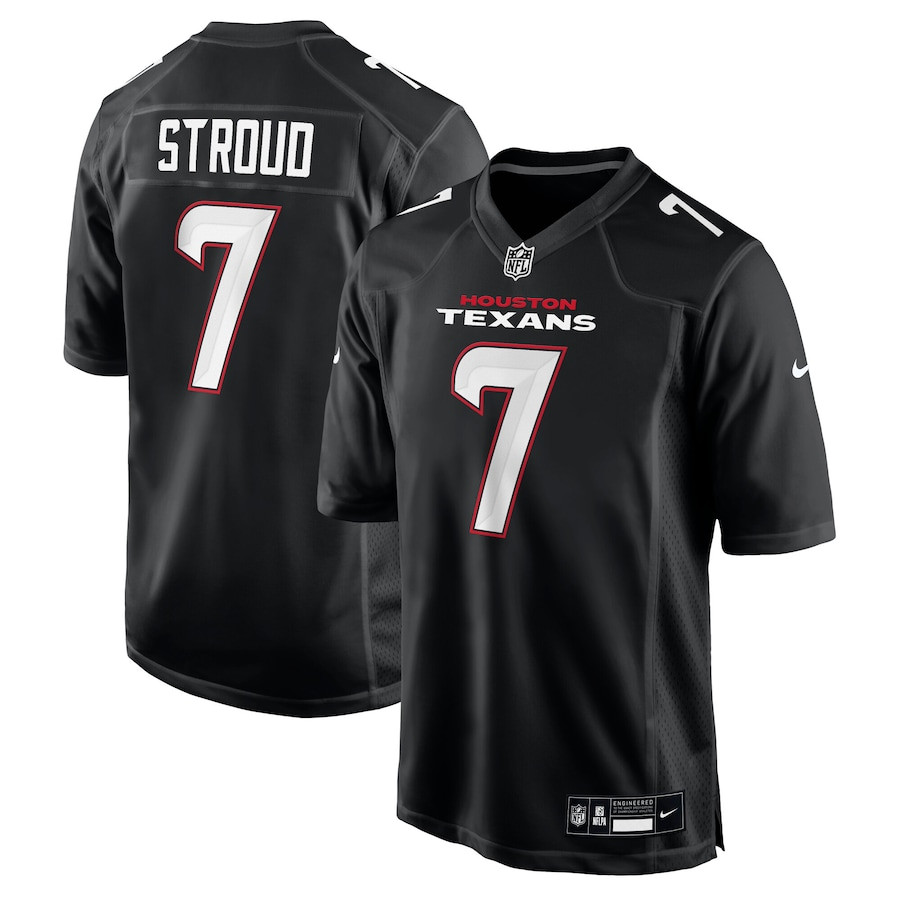 C.J. Stroud 7 Houston Texans Fashion Men Jersey - Carbon Black JS5314 nicesnker