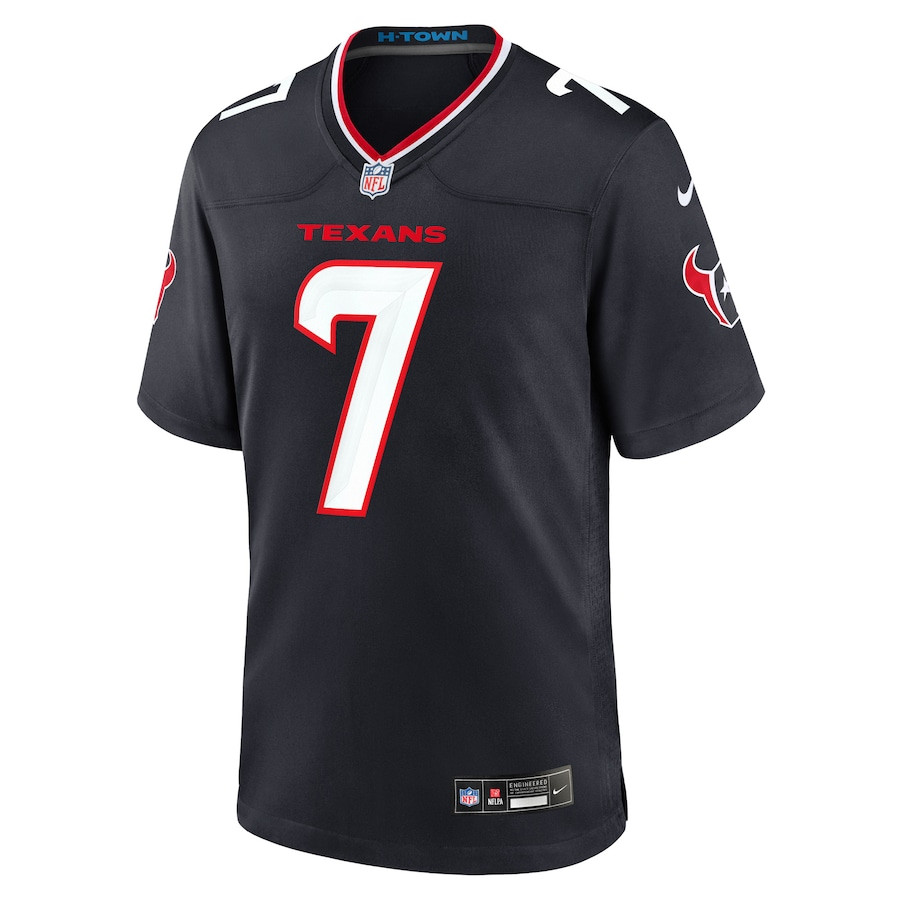 Alternative view of C.J. Stroud 7 Houston Texans Game Jersey - Men, Navy JS7981 nicesnker