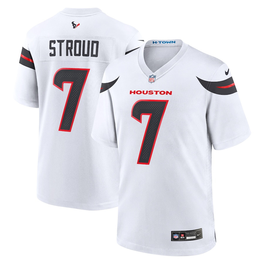 C.J. Stroud 7 Houston Texans Game Jersey - Men, White JS9475 nicesnker