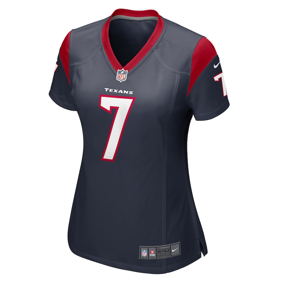 Alternative view of C.J. Stroud 7 Houston Texans Women Game Jersey - Navy JS5869 nicesnker