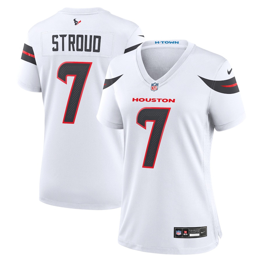 C.J. Stroud 7 Houston Texans Women Game Jersey - White JS6654 nicesnker