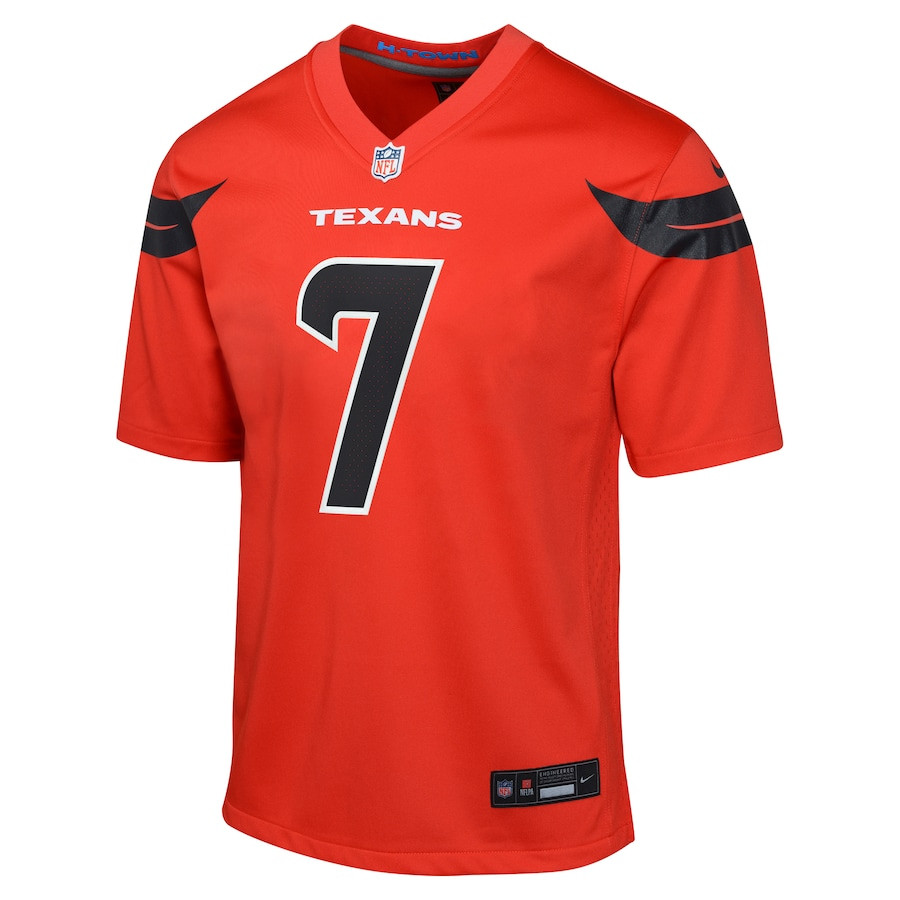 Alternative view of C.J. Stroud 7 Houston Texans Youth Alternate Game Jersey - Red JS5169 nicesnker